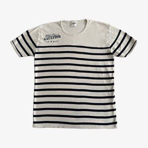 JEAN PAUL GAULTIER LE MALE PARFUM Striped Short Sleeve T-Shirt